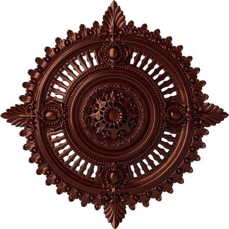 Ekena Millwork Haylynn Ceiling Medallion (Fits Canopies up to 1 1/4"), 29 1/8"OD x 1 1/4"ID x 4"P, Antique Copper CM29HYACS